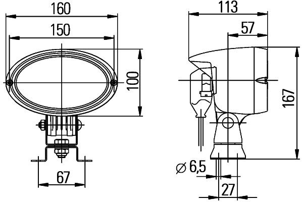 Прожектор робочого освітлення, Hella 1GA996161-391