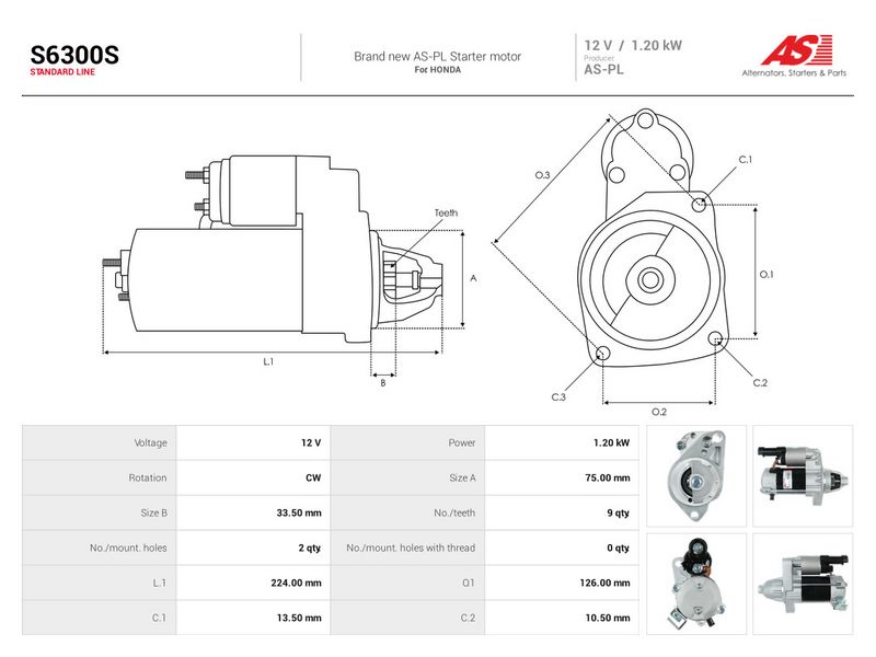 Starter, AS-PL S6300S