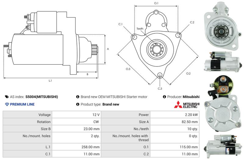 AS-PL S5004(MITSUBISHI) Starter
