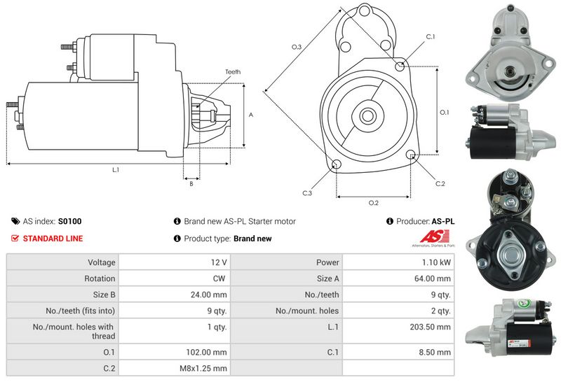 AS-PL S0100 Starter