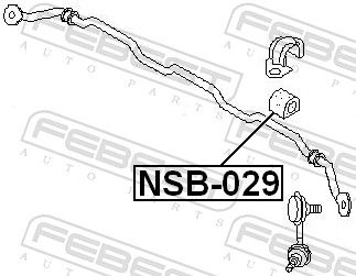 FEBEST NSB-029 Mounting, stabiliser bar