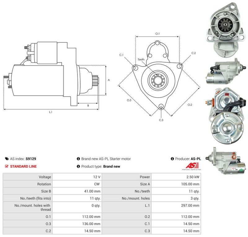 AS-PL S9129 Starter