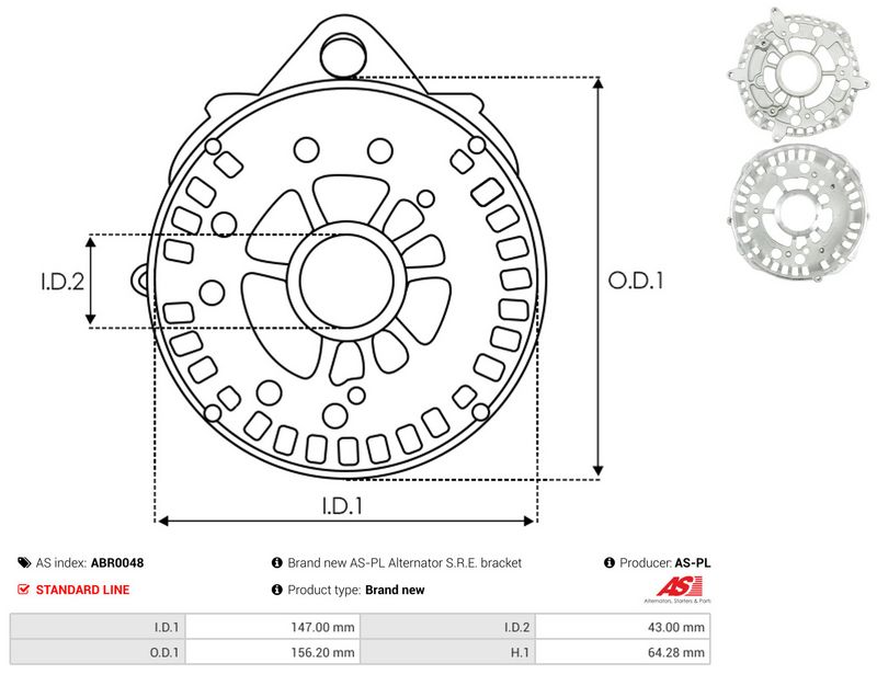 AS-PL ABR0048 Protective Cap, alternator