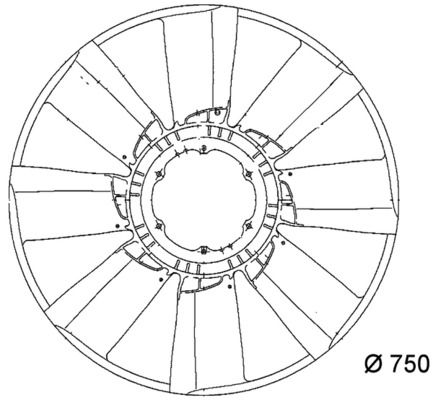 MAHLE CFW 35 000P Fan Wheel, engine cooling
