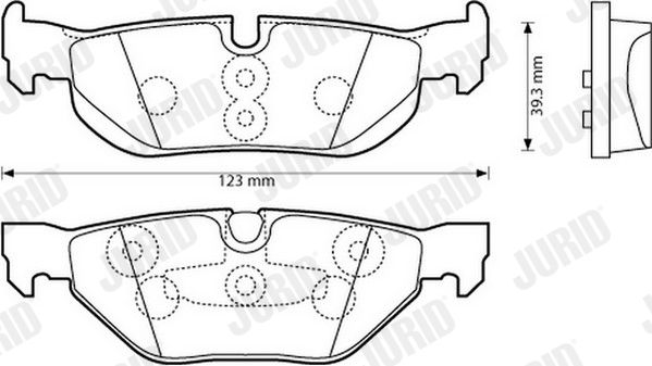 JURID BMW тормозные колодки задн.3 E90 04-,X1/3 09-