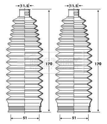 BORG & BECK gumiharang készlet, kormányzás BSG3419