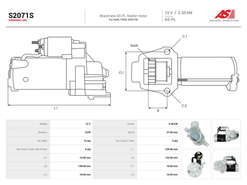 Starter, AS-PL S2071S