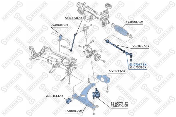 STELLOX 51-07067-SX Tie Rod End