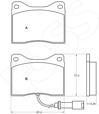 1-GNC R-460 - Brake Pad Set, disc brake