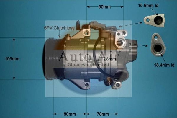 Auto Air Gloucester Compressor, air conditioning 14-0046P