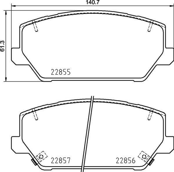 Piduriklotsi komplekt, ketaspidur, BREMBO P 30 102