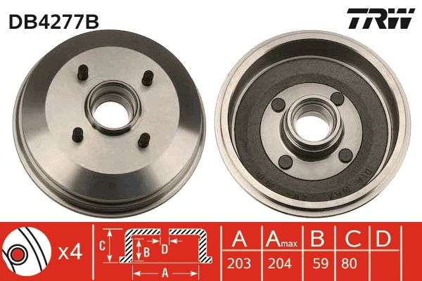 TRW fékdob DB4277B