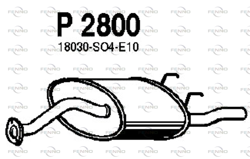 FENNO hátsó hangtompító P2800