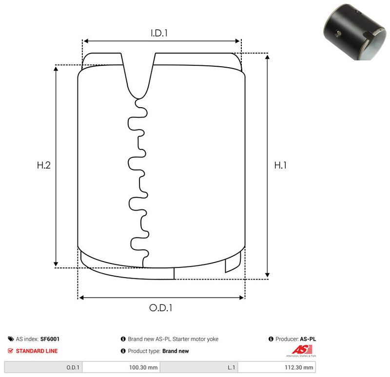 AS-PL SF6001 Field Winding, starter