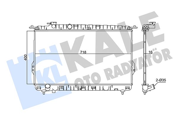 KALE HYUNDAI радіатор охолодження Sonata IV,Grandeur,Kia Magentis 2.0/3.5 98-