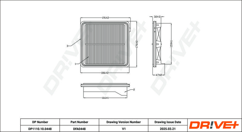 Filtru aer DP1110.10.0448 Dr!ve+