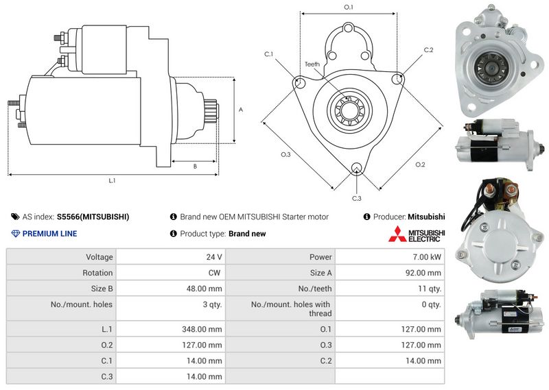 AS-PL S5566(MITSUBISHI) Starter