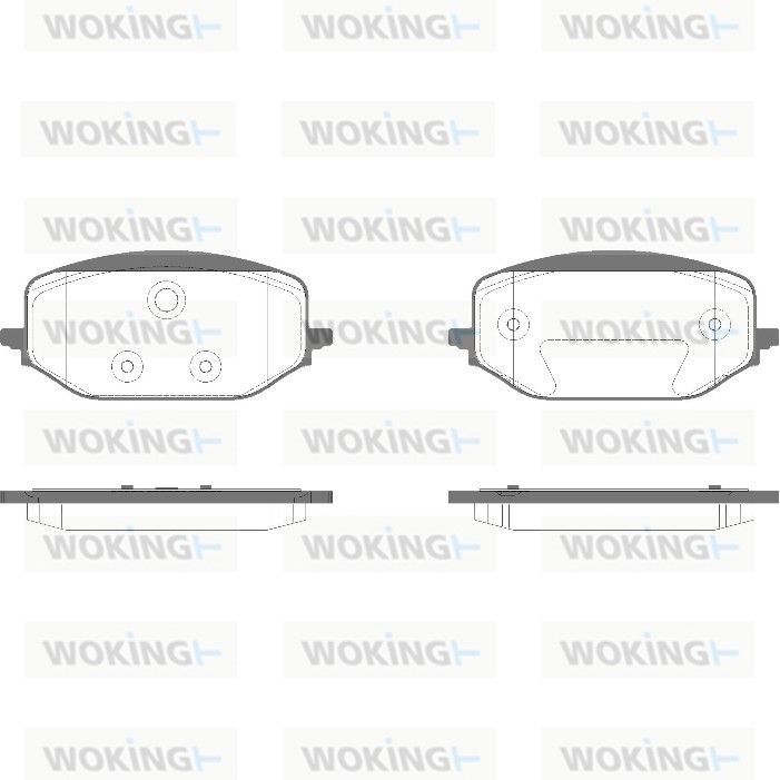 Комплект гальмівних накладок, дискове гальмо, Woking P1888300