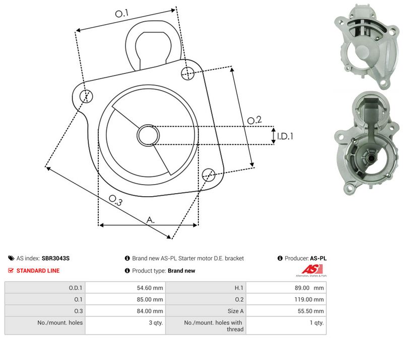 AS-PL SBR3043S Starter Lid, carburettor