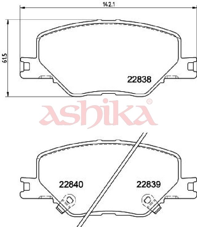 ASHIKA 50-00-0417 Brake Pad Set, disc brake