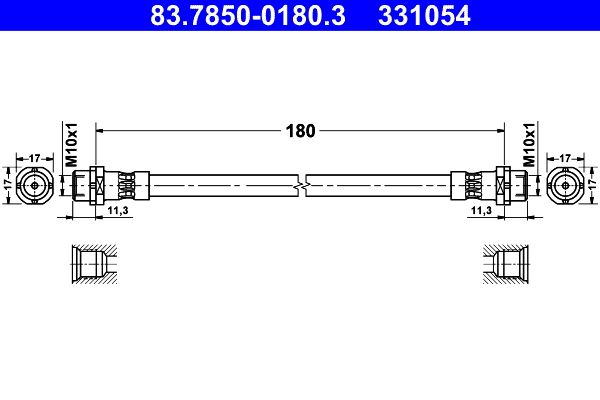 ATE fékcső 83.7850-0180.3