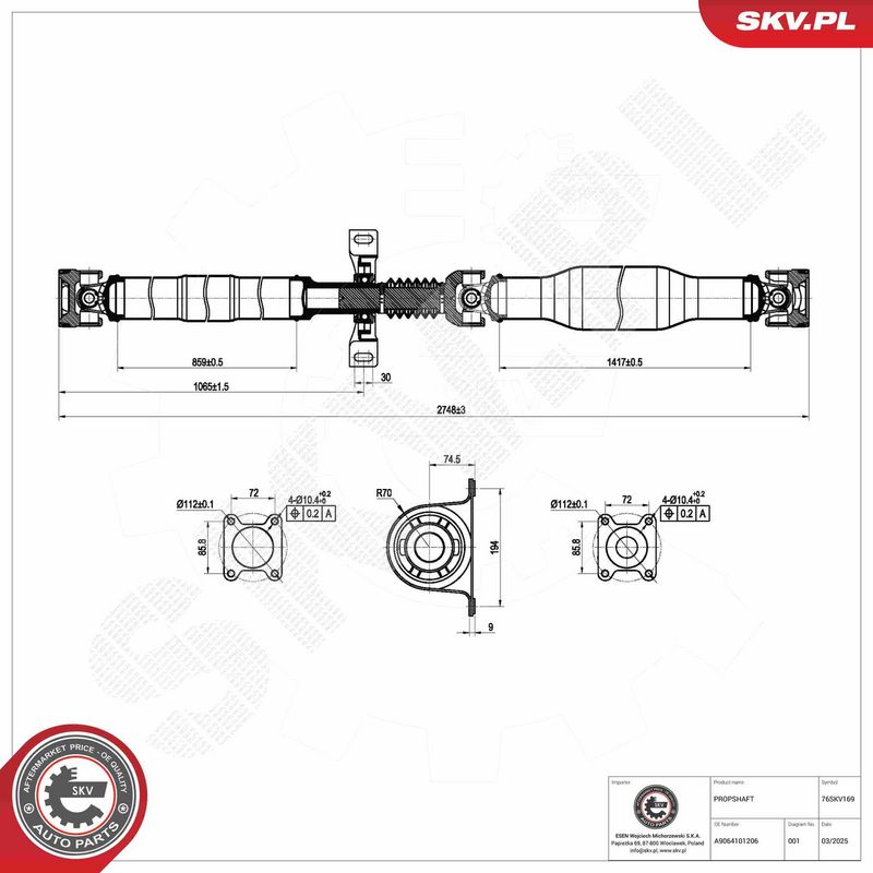 Prekės atitinka OEM kodą: 9064100316-80