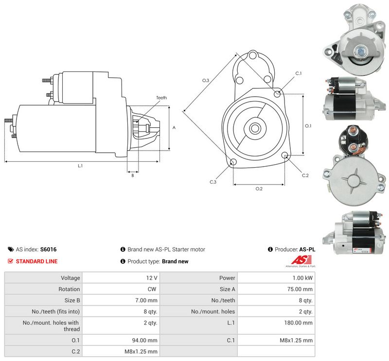 Starter, AS-PL S6016