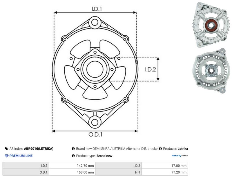 AS-PL ABR9016(LETRIKA) Protective Cap, alternator