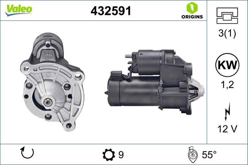 VALEO Startmotor / Starter 432591