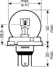 AMS-OSRAM Ampoule projecteur longue portée 64199SB