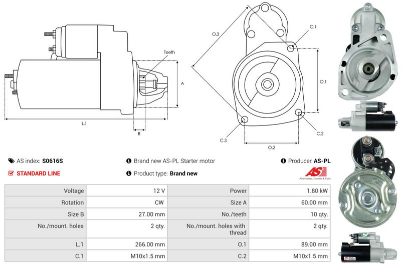 AS-PL S0616S Starter