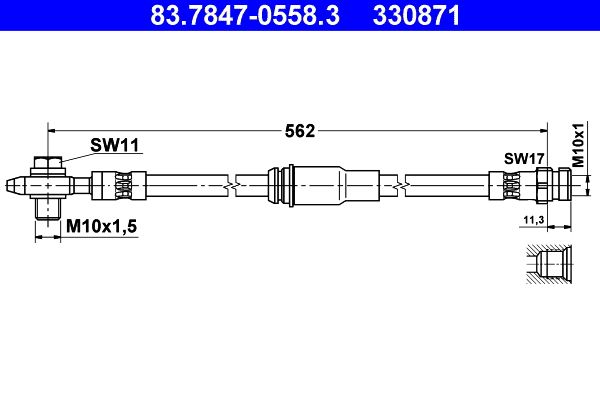 Furtun frana 83.7847-0558.3 ATE