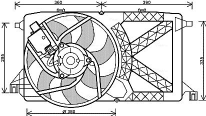 AVA QUALITY COOLING ventilátor, motorhűtés FD7544