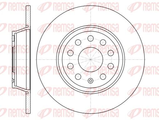 REMSA диск тормозной задний Volkswagen Golf V, Passat 06-, Touran