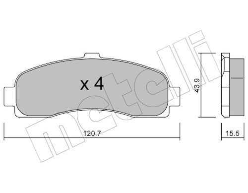 METELLI 22-0145-0 Brake Pad Set, disc brake