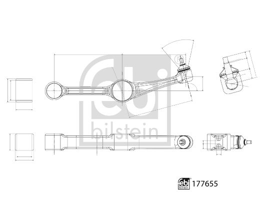 Важіль підвіски, підвіска коліс, Febi Bilstein 177655