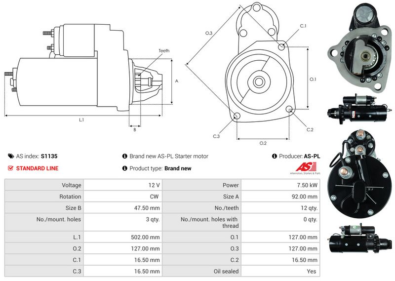 AS-PL S1135 Starter