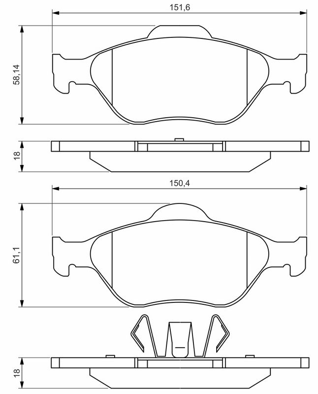 0986495220 BOSCH Комплект гальмівних колодок - дискові - Фото 9
