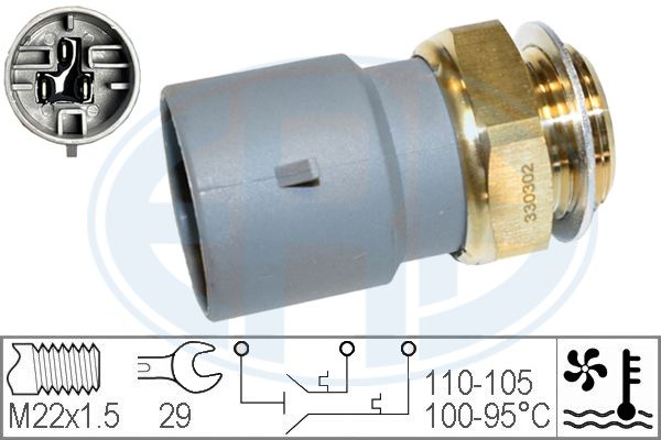 Термовимикач, вентилятор радіатора, Era 330302