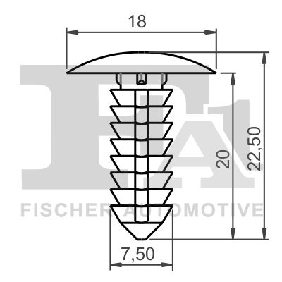 FA1 13-10015.5 Clip, trim/protection strip