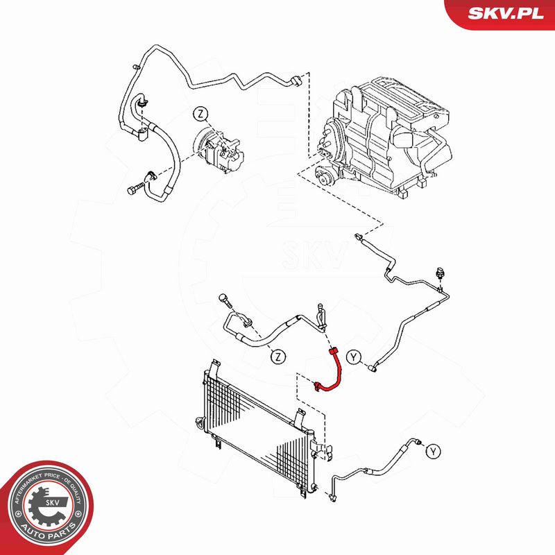 ESEN SKV 54SKV643 High/Low-pressure Line, air conditioning