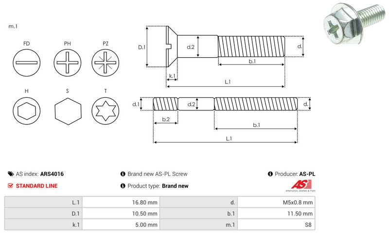 AS-PL ARS4016 Repair Set, alternator