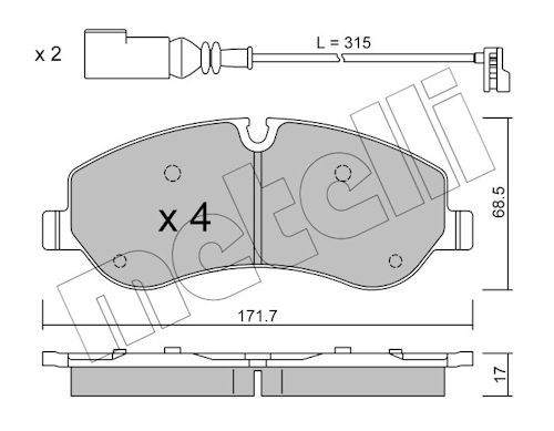 Plaquettes+de+frein+à+disque METELLI 22-0990-0