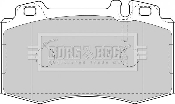 Комплект гальмівних накладок, дискове гальмо, Borg & Beck BBP1756