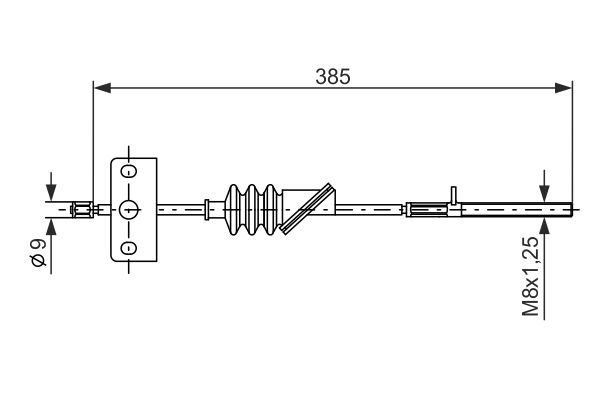 BOSCH Trekkabel, parkeerrem 1 987 477 385