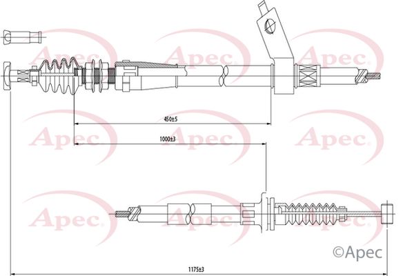 APEC Cable Pull, parking brake CAB1369
