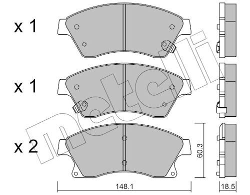 Plaquettes+de+frein+à+disque METELLI 22-0838-0