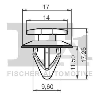 FA1 72-40005.5 Clip, trim/protection strip