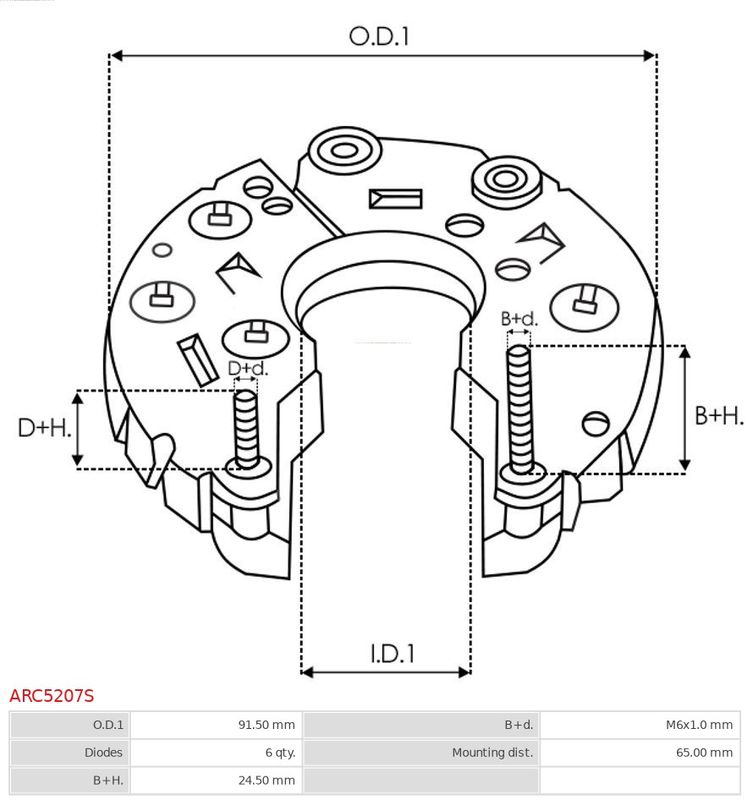 AS-PL ARC5207S Rectifier, alternator