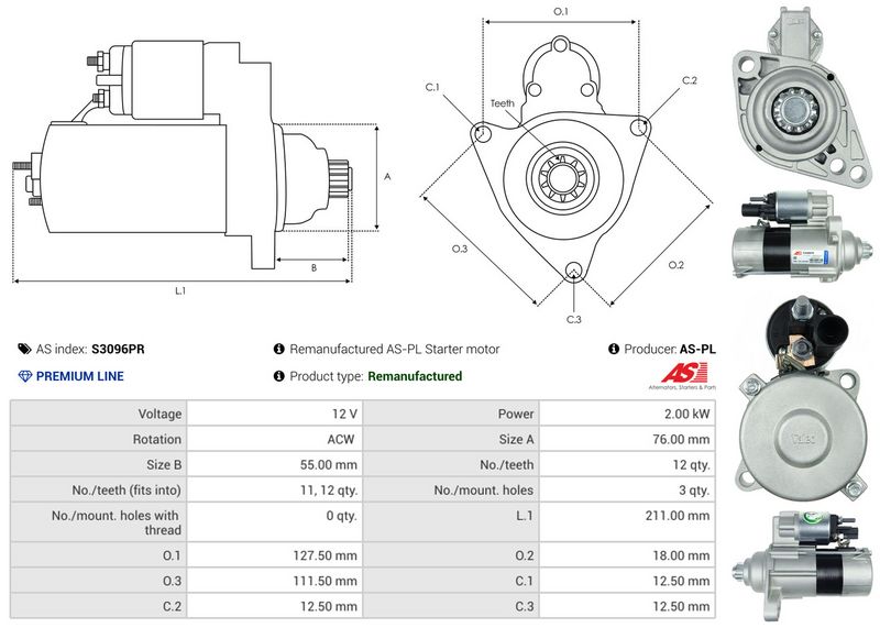 AS-PL S3096PR Starter